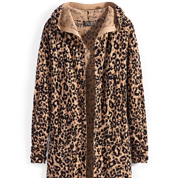 CHARTER CLUB 100% Cashmere Hooded Cheetah-Print Cardigan XS and PP PRICE FIRMM - Picture 6 of 8